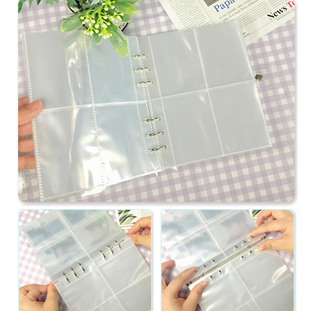 Album Photo avec 200 pochettes, 3/5 pouces, classeur, Films Photos, couverture scintillante, pochette transparente, protection, décoration de la maison