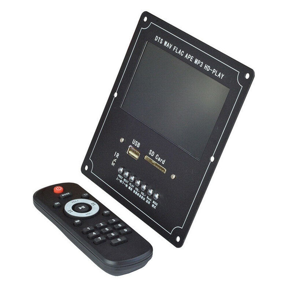 4.3 Inch LCD Screen Lossless Bluetooth Receiver Stereo Support FM E-book Lightweight Audio Video Multi Functional Decoder Board