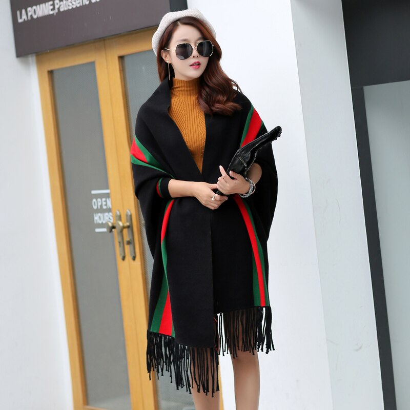 Cardigan Winter Women's Tassel Wrap Swing Cardigan Knitted Oversized Sweater Scarf Women's Sweater Blouse Plus Size