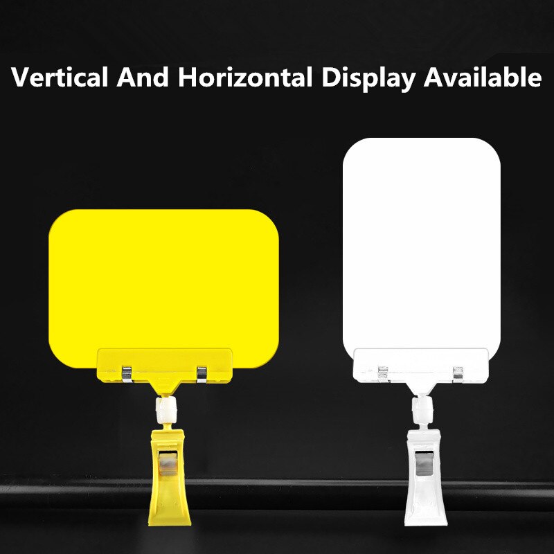 10 Pieces Adjustable Double Clip Merchandise Sign Display Holder Shelf POP Label Clip Price Tag Holder Board