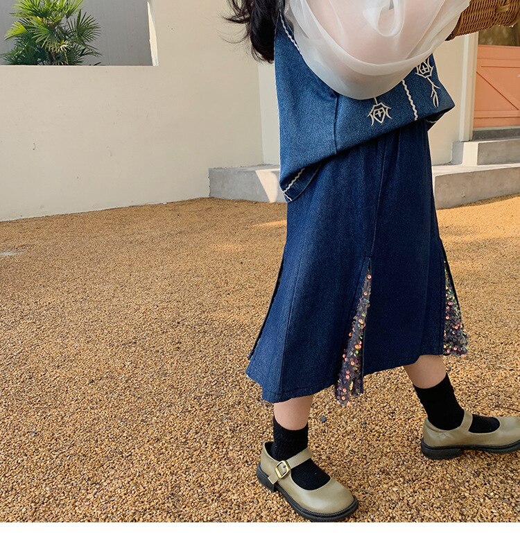 Jupes en Denim pour filles, à la , coréen, printemps 2022