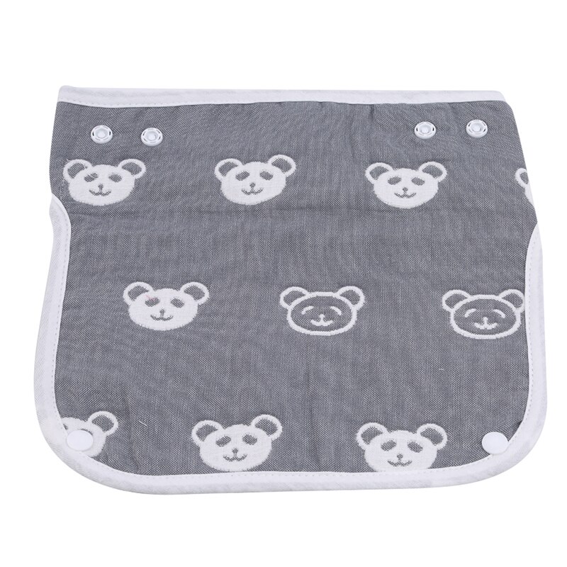 Baby Slabbertjes & Spuugdoekjes - Cartoon Print - Katoen Polyester Mix - Unisex voor Peuters: Grijze berenkop