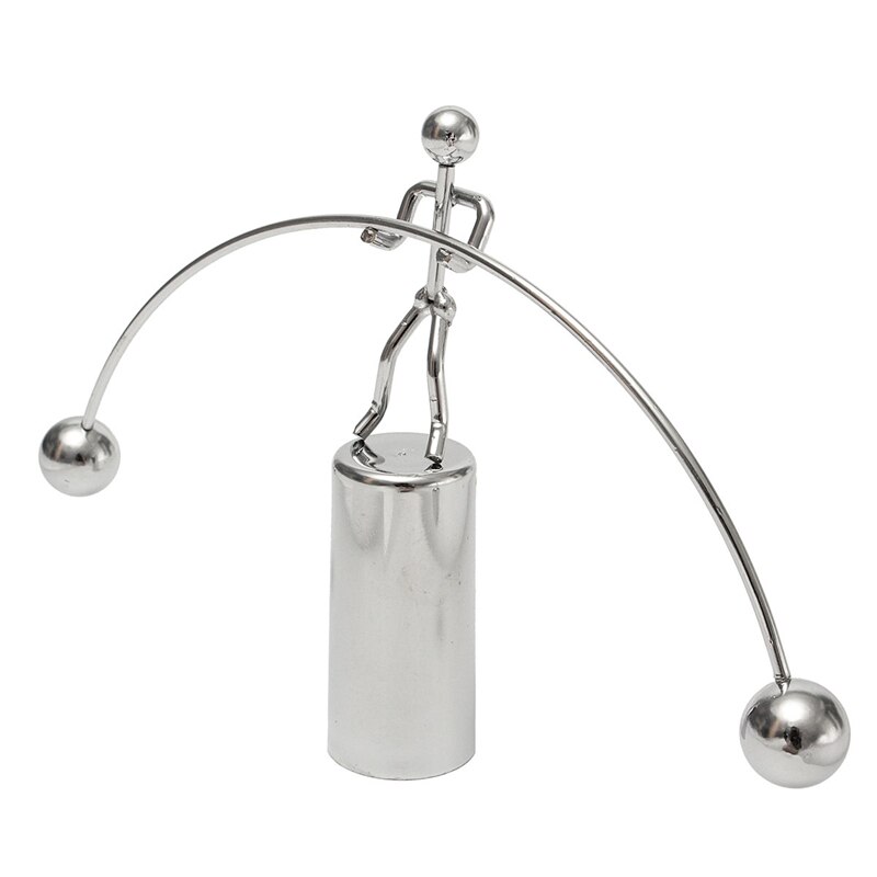 Bewegingsspeelgoed gewichtheffer mal kinetisch roestvrij staal gewichtheffen eeuwigdurend evenwicht kunst onderwijs gadget kantoor bureau decoratie
