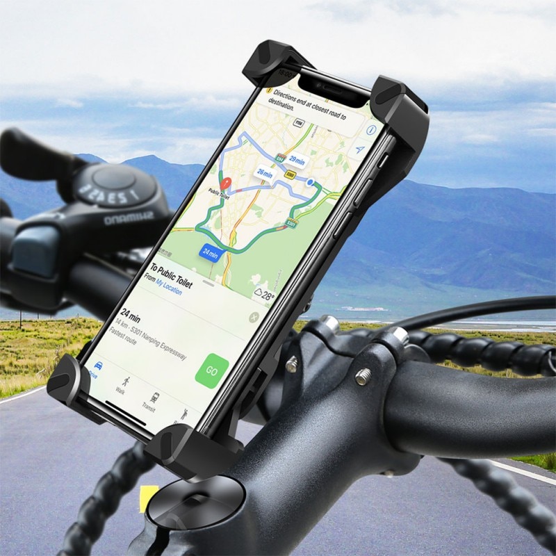 Fiets Motorfiets Mobiele Telefoon Mount Houder Met 360 ° Rotatie Verstelbare Ondersteuning Voor iPhone Xs Max Xr X 8 Samsung xiaomi