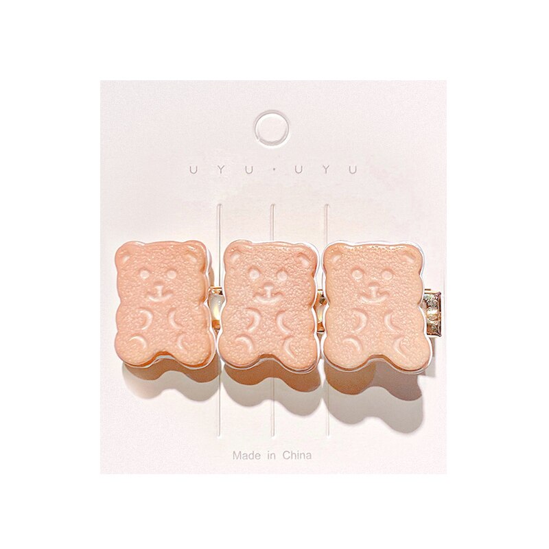 1Pc Eenvoudige Biscuit Haarspeld Vrouwelijke Netto Rode Beer Biscuit Haarspeld Clip Cookie Cartoon Eendenbek Clip Haarspelden Hair Styling Tool: 05