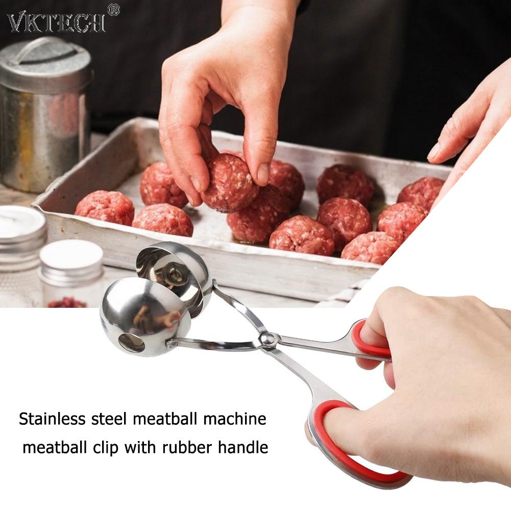 Stainless Steel Meatball Maker Food Clip Stuffing Non-stick Fish Rice Meatball Machine Cooking Tool Kitchen Accessories