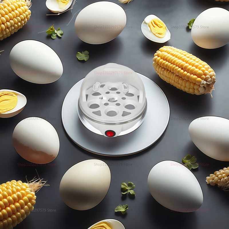 Elektrisk eggkoker mini hurtig multifunksjonell frokosteggkoker posjert eggerøreomelett automatisk avstengning til kjøkken