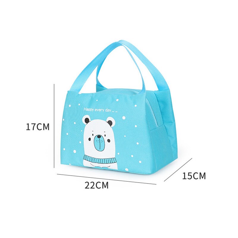 Portátil dos desenhos animados piquenique almoço saco térmico isolado lancheira tote cooler bolsa bento bolsa jantar recipiente sacos de armazenamento de alimentos