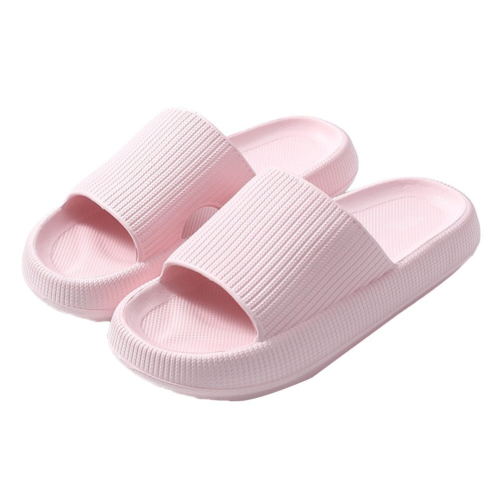 Thick Platform Bathroom Slippers Women Soft Sole EVA Indoor Slides Woman Sandals Summer Non-slip Beach Flip Flops: Naturals / 38-39