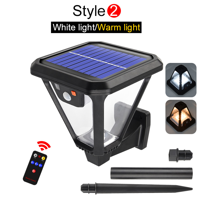 LED Solar Light Outdoor Solar Lamp with Motion Sensor IP65 Waterproof Solar Powered Sunlight Spotlights for Garden Decoration: Style 2 / 1PC