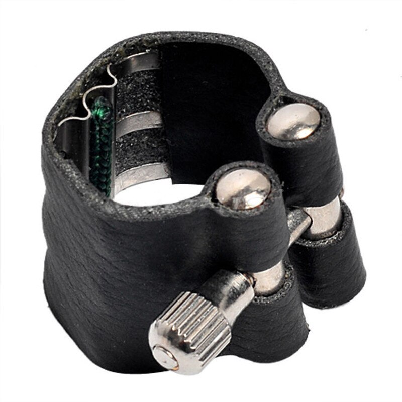 Xfdz Brand Lederen Rietbinder Mondstuk Fastener W/Fattener Voor Altsaxofoon Standaard