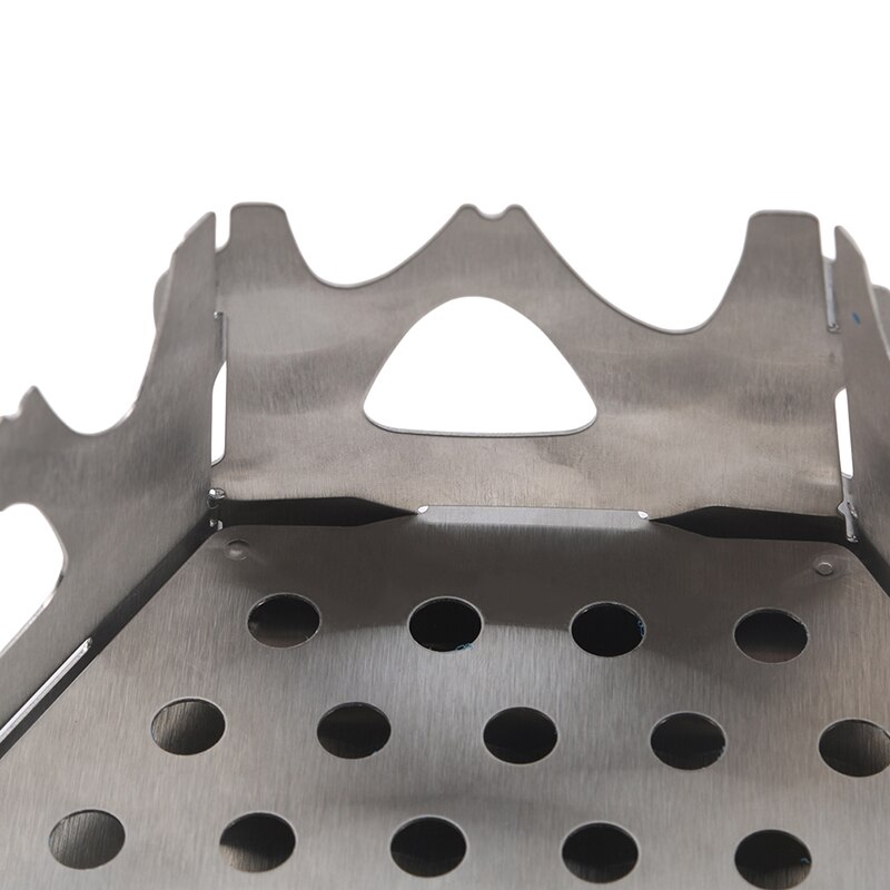 Estufas de leña de Camping ligeras plegables portátiles para exteriores, hornillo hexagonal de madera para acampar, para supervivencia al aire libre, Picnic
