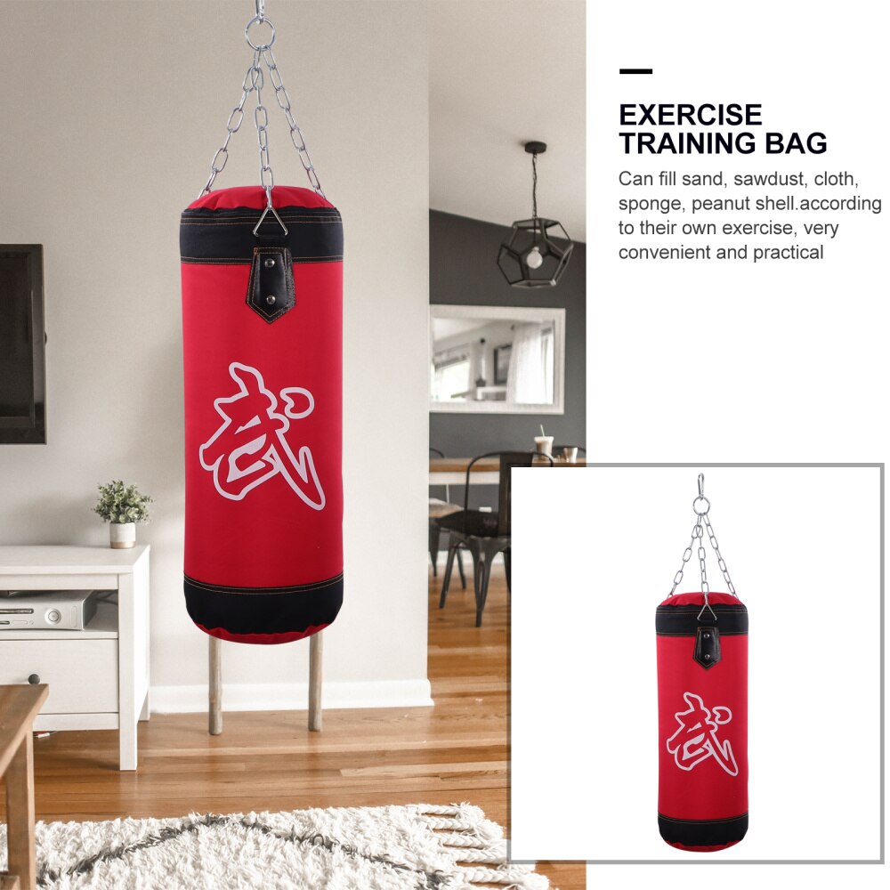 1pc Practical Hanging Oxford Cloth Exercise Bag Training Bag Kicking Bag Sandbag for Fitness Training Gym