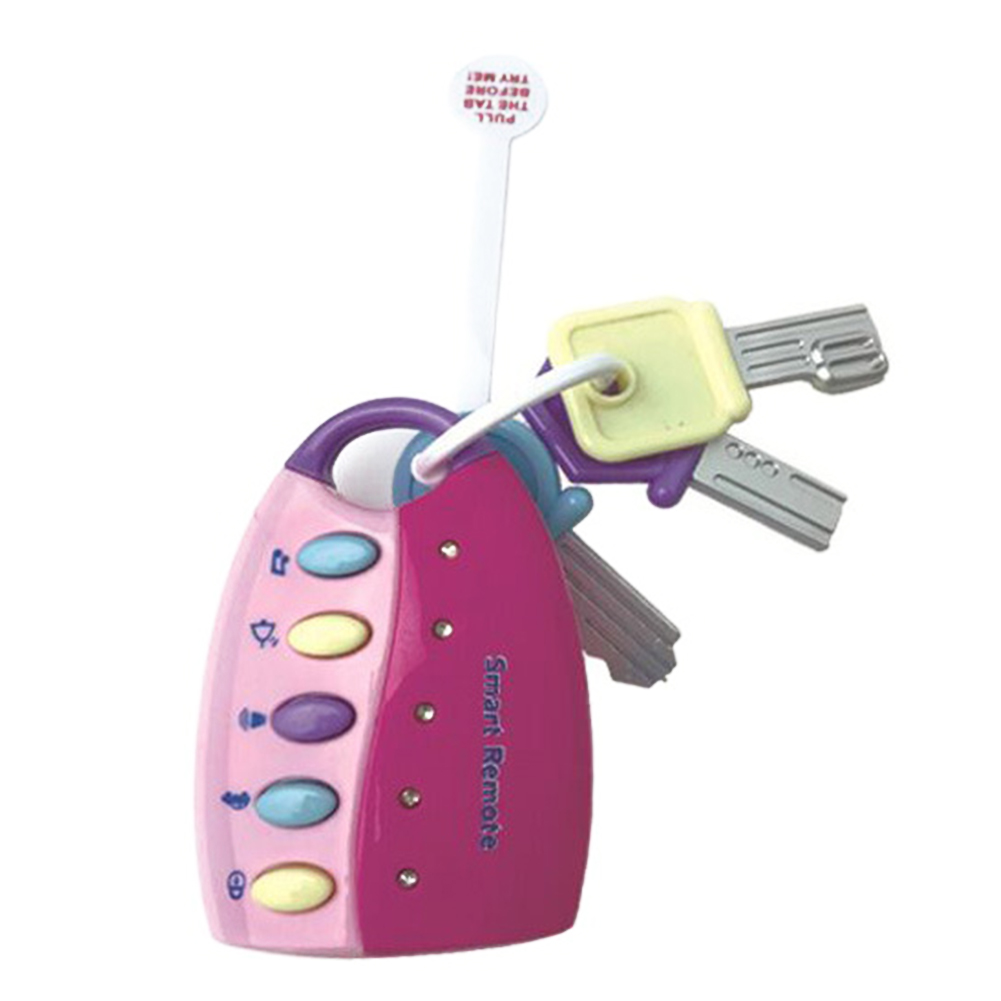 Klingt Bunten Flash Musical Auto Schlüssel Pretend Spielen Spaß Keychain Baby Spielzeug Smart Fernbedienung Pädagogisches