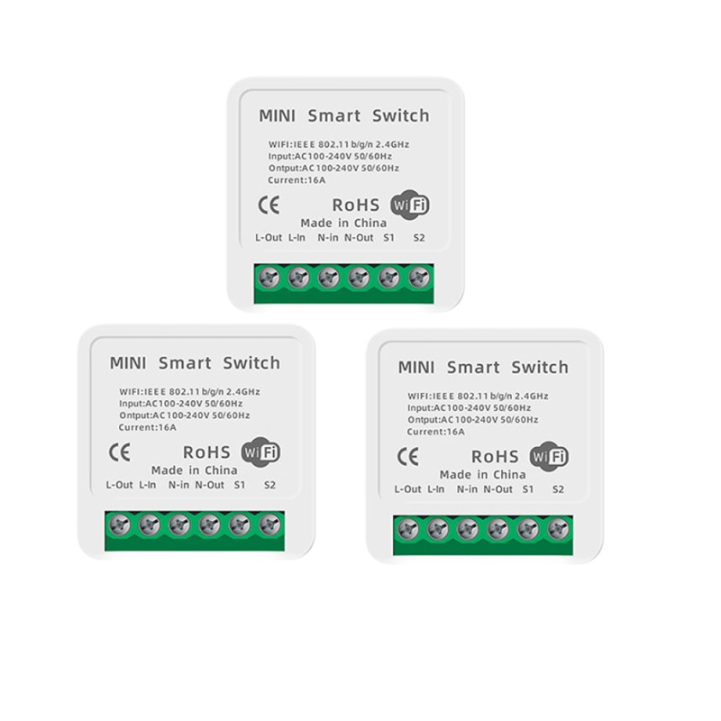 16A 10A Mini Smart Wifi DIY Switch Smart Home Universal Module Works With Alexa Google Home Smart Switch