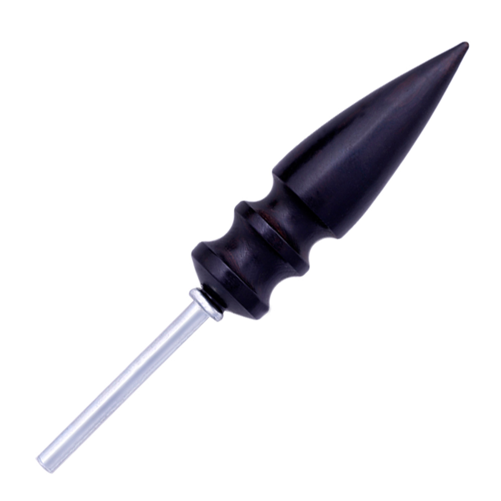 wood Tip Leather Burnisher Slicker Tool Drill Black Wooden Slicker Shank for Rotary Tools Edge Burnisher Slicker: Small size