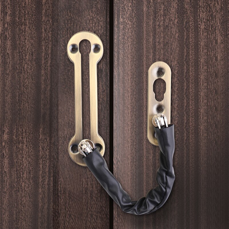 BETOCI Anti-hotlinking door chain lock latch anti-theft lock door latch safety chain lock for hotel room door household doors: bronze