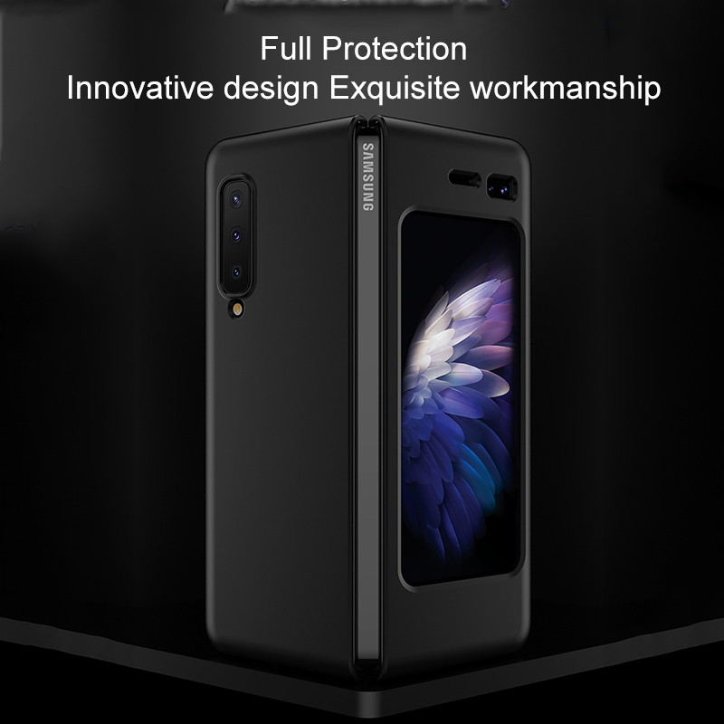 Originele Voor Samsung Galaxy Fold Case Anti-Klop Volledige Bescherming Ultra-Dunne Flip Matte Hard Pc Cover Voor samsung Vouw Coque