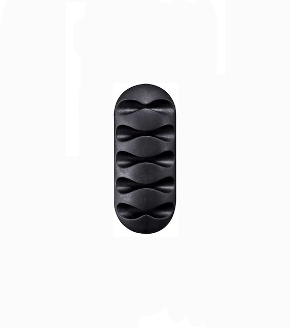 Organizador de cables USB de silicona, bobinador de cables de escritorio, Clips de gestión, soporte de cables para ratón, auriculares, organizador de cables de coche: Gris