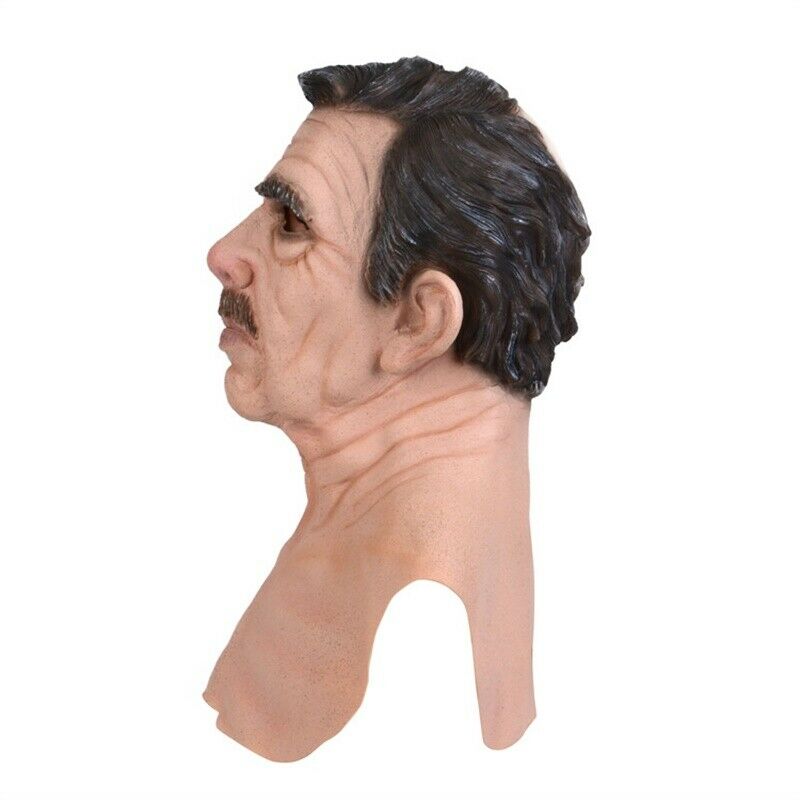 Vieil homme Hallowen masque réaliste Latex Halloween Costume accessoires de fête masques casque M09