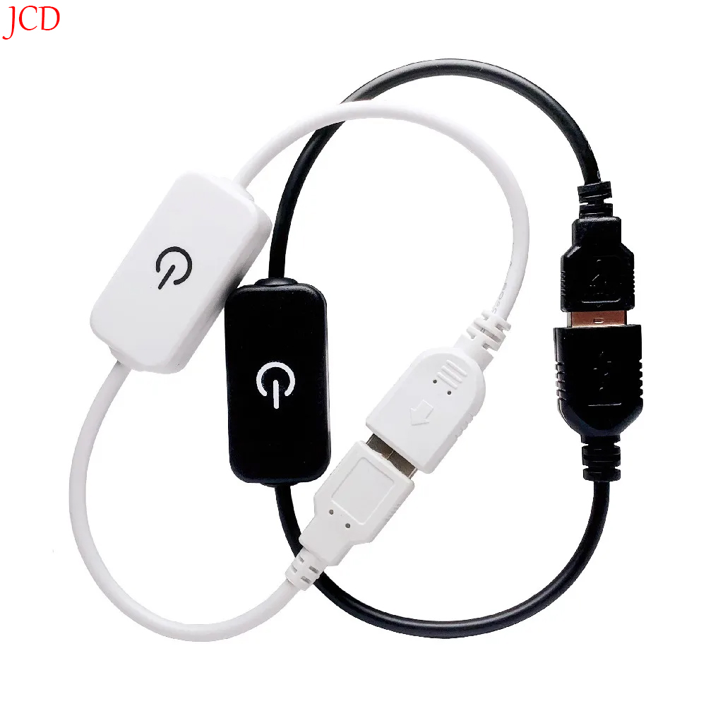 USB-Kabelschakelaar 28Cm Usb Een Man Naar Een Vrouwelijke Verlengstuk Zwarte Kabel Met Aan/Uit-Schakelaar, Usb 5V Touch/Knop Dimmer Schakelaar