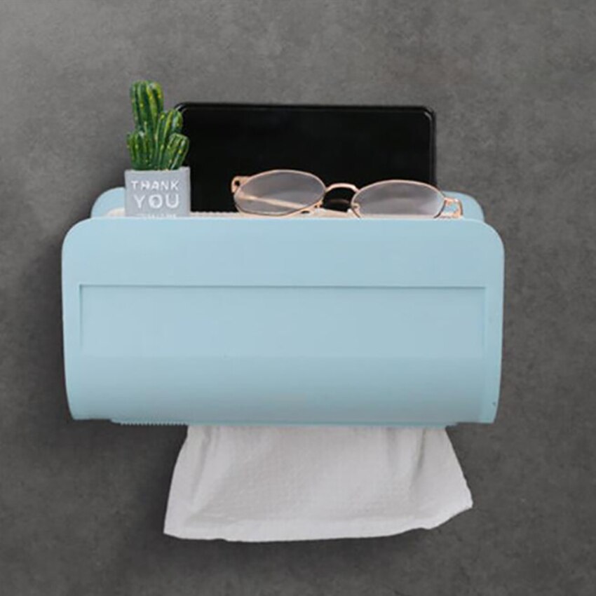 Bathroom Toilet Tissue Towel Box Storage Shelf Waterproof Toilet Paper Holders Tissue Case Kitchen Roller Paper Canister Boxes