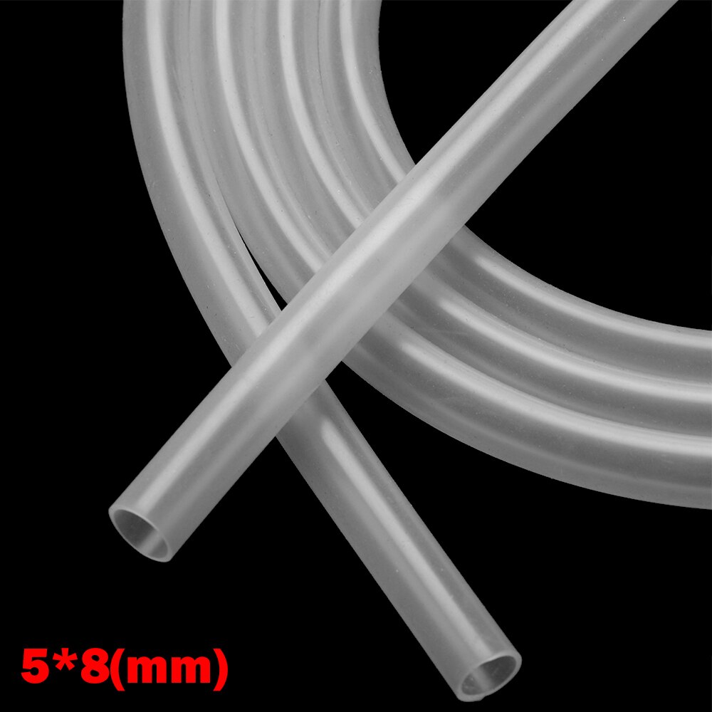 2 meter klar plastslange rør brændstof fleksibel pvc rør vand bil akvarier luft varme silikone rør krympeslange forbindelse reparation: 5 x 8mm