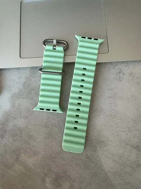 Ocean Strap For apple watch band 44mm 45mm 49mm 40mm 41mm S10 42mm 46MM Silicone Belt iWatch Ultra 2 8 7 6 5 Bracelet Watchband: Blue White / 12mm