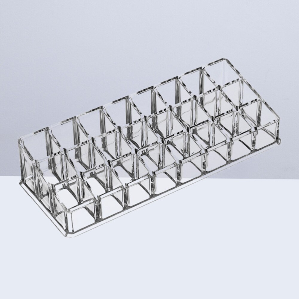 24 sleuven acryl lippenstift organizer doorzichtig draagbaar stevig make-up organizer lipgloss houder cosmetische opbergdoos voor meisjes