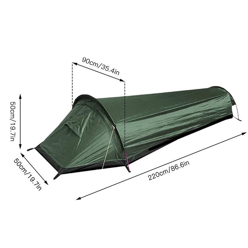 Ultralett bivy telt enkelt person backpacking camping telt vanntett bivy sekk for utendørs reise overlevelse bushcraft