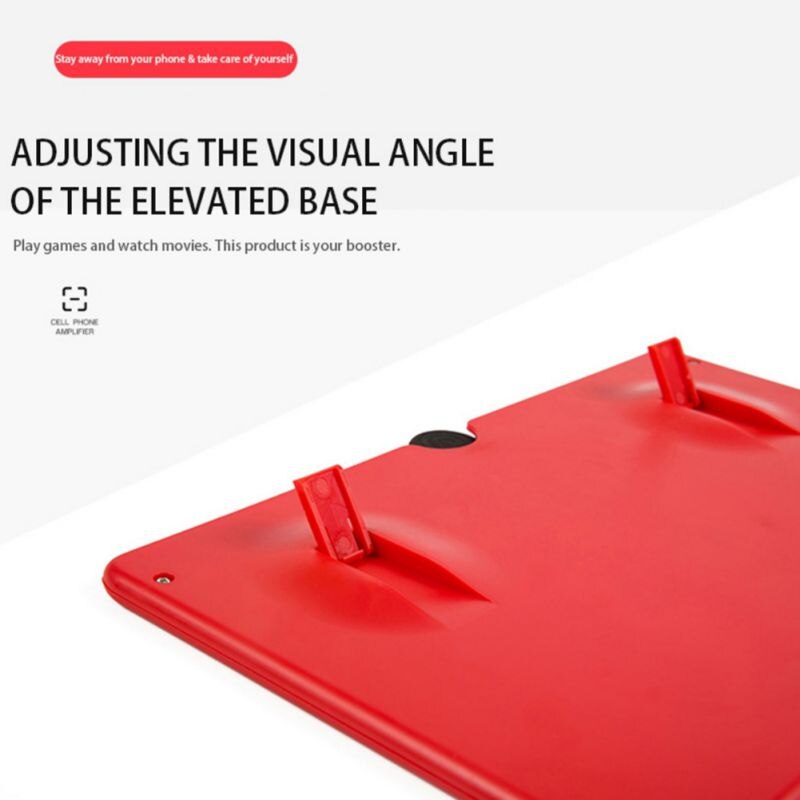 12 "skärm förstoringsglas 3d hd mobiltelefon justerbar vinkel förstoringsglas projektor skärm för filmer videor och spel - halkfri