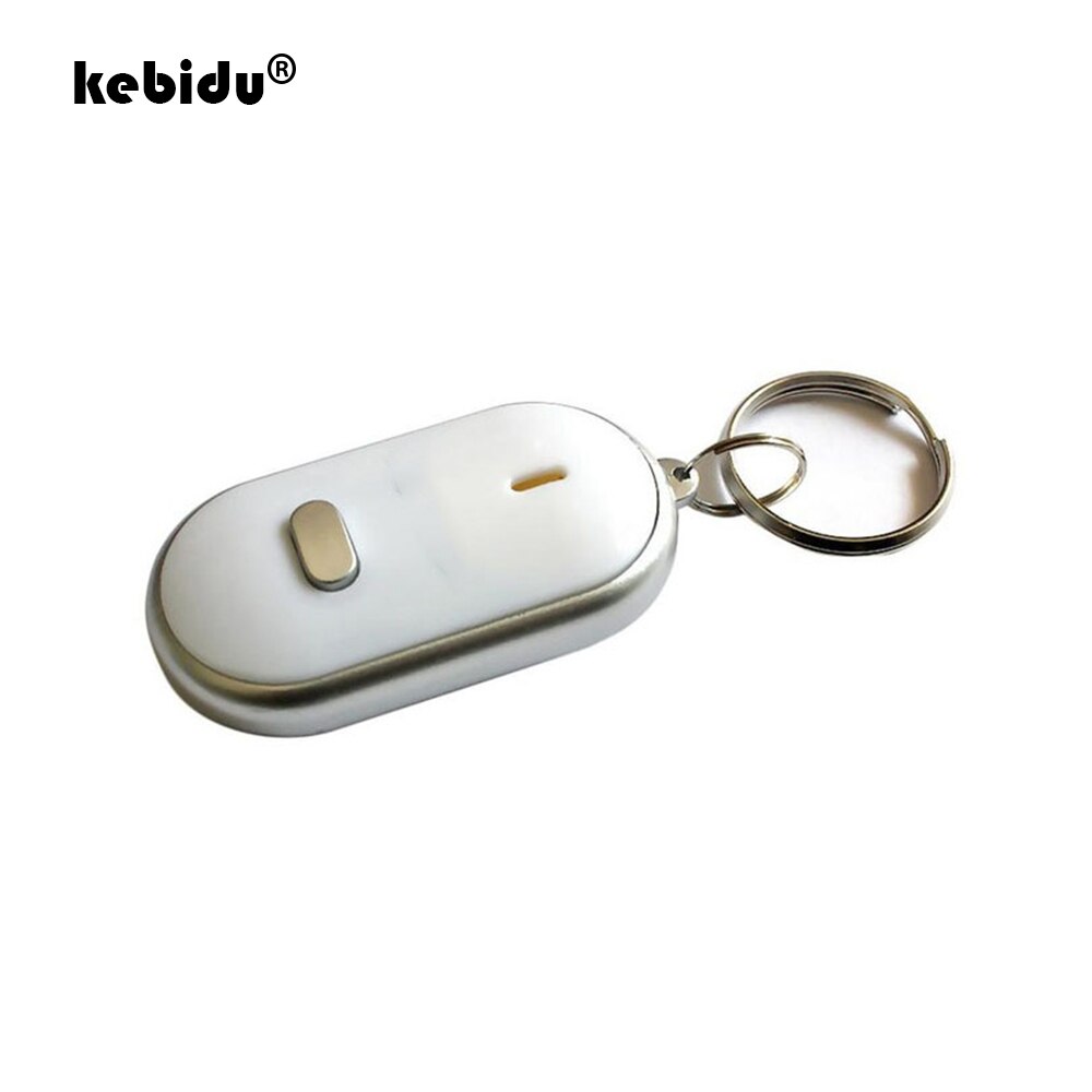 Kebidu Draagbare Sound Control Lost Key Finder Locator Sleutelhanger Led Light Zaklamp Mini Fluitje Key Finder