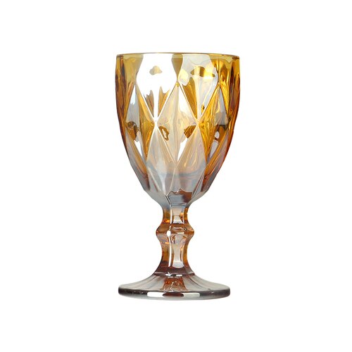 Europæisk stil farverigt rødvinsglas bægerreliefglas vintage juice glas vinglas: 310ml 2