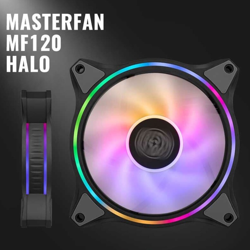 MF120 HALO Dual Ring Addressable RGB Fan for PC Computer Case Liquid Radiator Cooler Master MasterFan