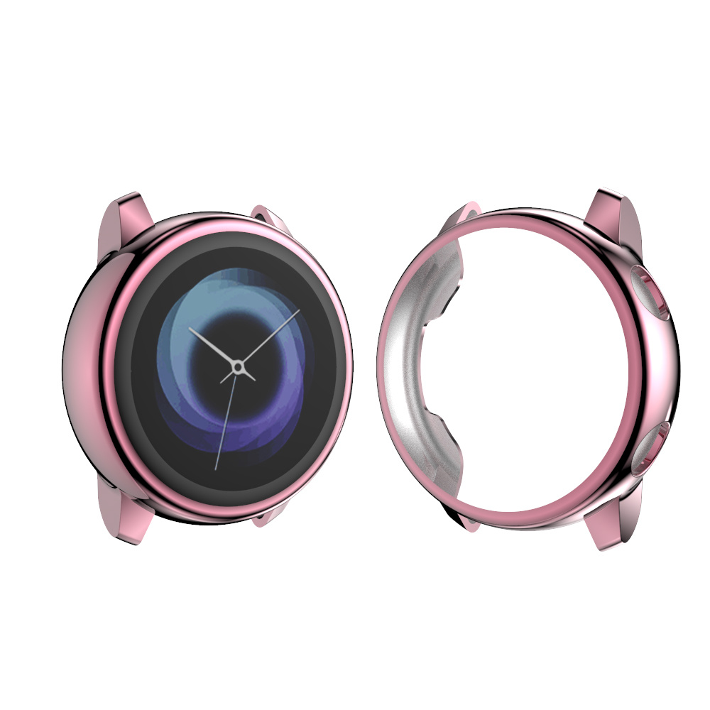 Boîtier pour Samsung galaxy watch, Protection complète en silicone souple, Protection d'écran, pour active galaxy watch: Pink