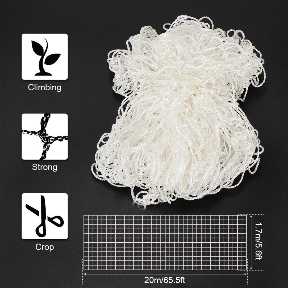 1.7 x 20m planter espalier netting plante hagearbeid vevd polyester fast nylon hagenett til bønner erter agurker tomater