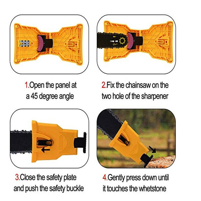 Affûteur de dents de scie à chaîne, 3 pièces, pierre à meuler, électrique, affûteur de chaîne, outils pour le travail du bois