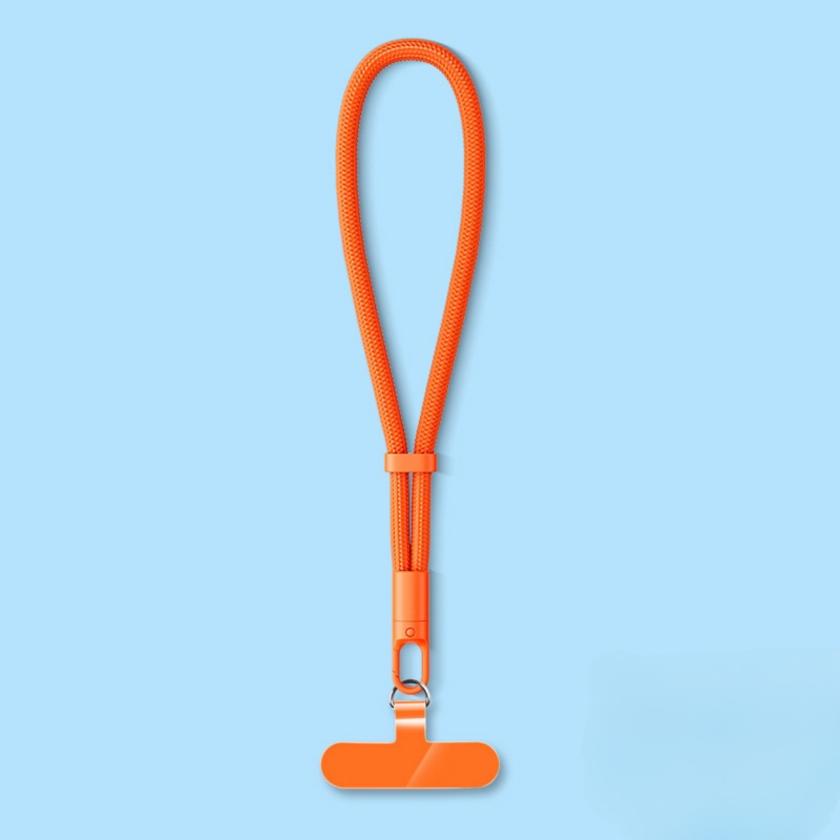 Universal Adjustable Mobile Phone Lanyard Short Wrist Strap with Self-locking Anti Durable Polyester Phone Strap: Orange
