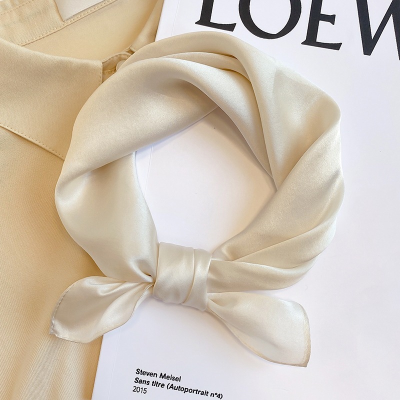 Rode Effen Zijde Vierkante Sjaal Vrouwen Satijn Bandana Print Sjaals Hoofdband Mode Dame Haar Sjaal Wrap Vrouwelijke Halsdoek Hijab: Blauw