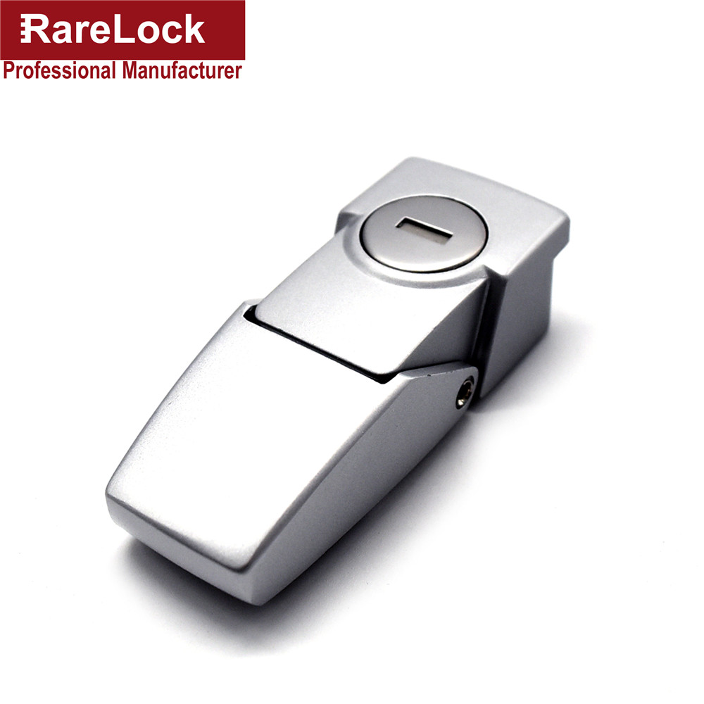 LHX BJA57-2 Silver Hasp Lock 32mm*76mm Spring 2 keys Dustproof Sliding Door Simple Convenience Window Cabinet Locks Cerradura