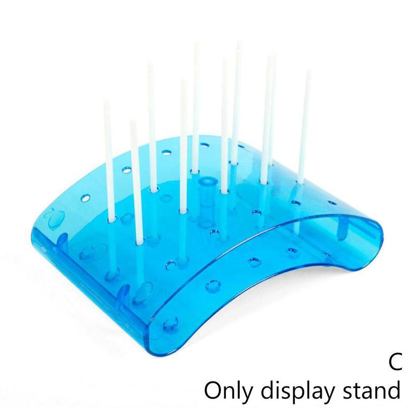 20 gaten Cake Pop Lolly Stand Display Houder Bases Plank DIY Bakken Gereedschappen U-vormige Display DIY Bakvormen Taart Keuken gadgets: Blue