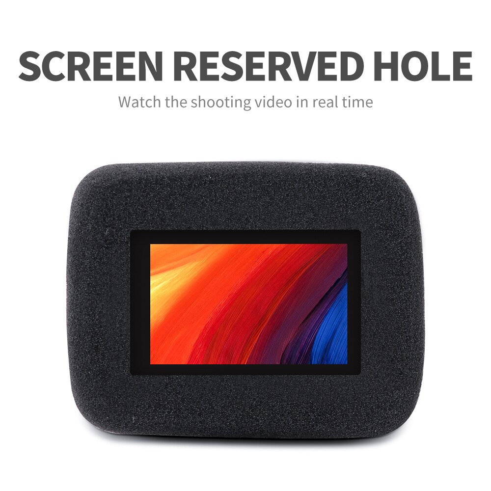 Gopro hero 9 – coque de protection en coton bulle noir, pare-vent, accessoires pour caméra de sport, étui en mousse haute densité