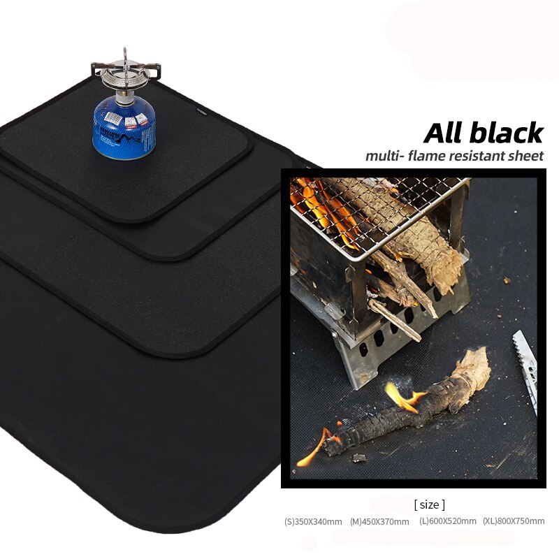 Outdoor Camping Silicone Fireproof Cloth Picnic Barbecue Heat Insulation Pad Fame Retardant Cloth Fire Blanket Glass Fiber Cloth
