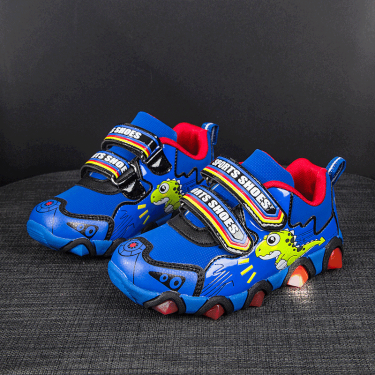 Baskets de Sport à lumières pour enfants | Nouvelles chaussures de Sport style dinosaure, baskets à la pour garçons et filles, taille 26-31