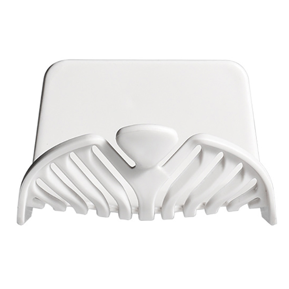 Bathroom Wall Mount Drain Shower Soap Rack Holder Bath Ball Hanging Container Multifunctional For Bath Ball Hair Bind Cord: White