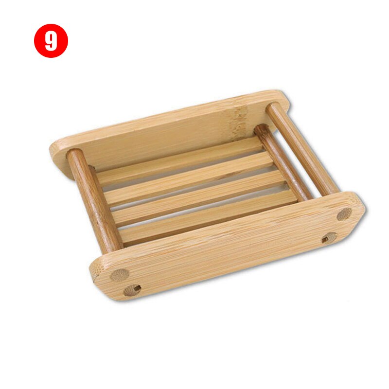 Jabonera de madera con soporte de bandeja de jabón, plato de rejilla para jabón, contenedor portátil para el hogar y el baño HR: 9