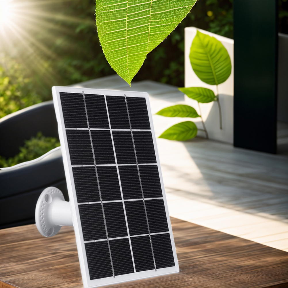3.3W Solar Panel IP65 Waterproof Micro USB&Type-C Solar Panel Charger for Arlo/Ring/Eufy/Blink Doorbell Security Camera
