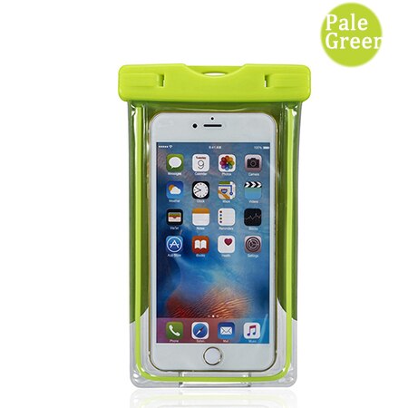 Waterbestendig Bag Smartphone Transparante Waterdichte Case 5 6 6.5 Inch Onderwater Schieten Telefoon Cover Voor Huawei Iphone Samsung: green water case