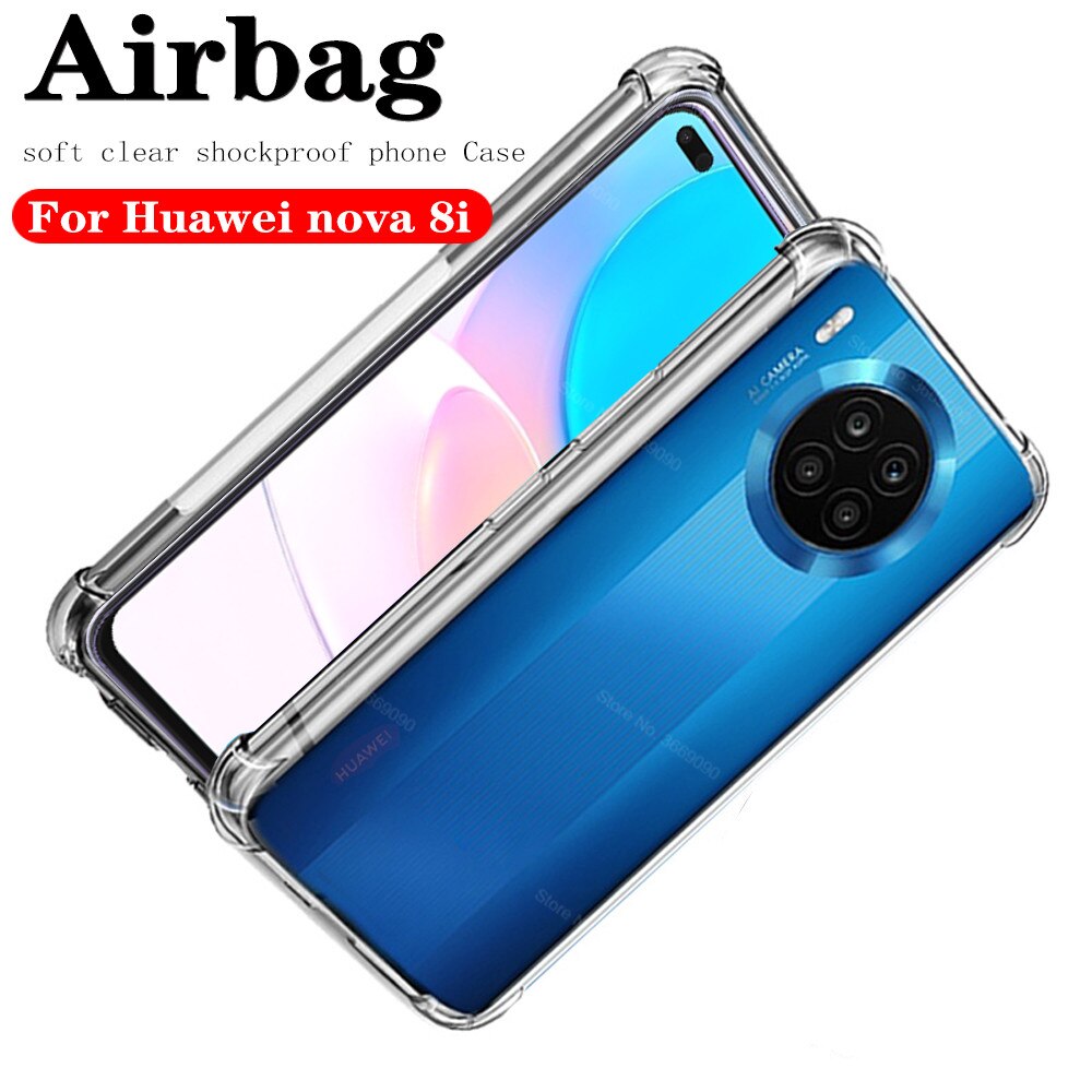 Airbag Cover Nova8i Siliconen Coque Voor Huawei Nova 8i 6.67 ''Transparant Funda Hawei Nova 8 Ik I8 Anti-fall Shell Cover Case: For Huawei nova 8i