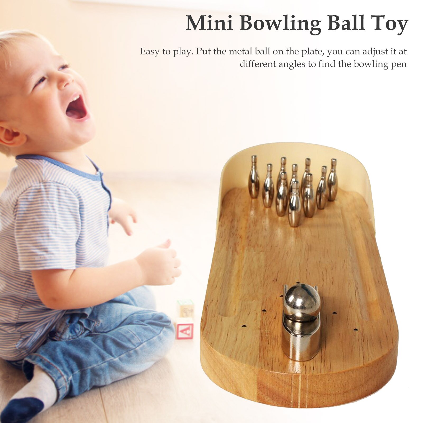 Houten Speelgoed Mini Bowling Tafel Games Kinderen Familie Party Line Up Concurrerende Games Tafel Bowling Kinderen Speelgoed